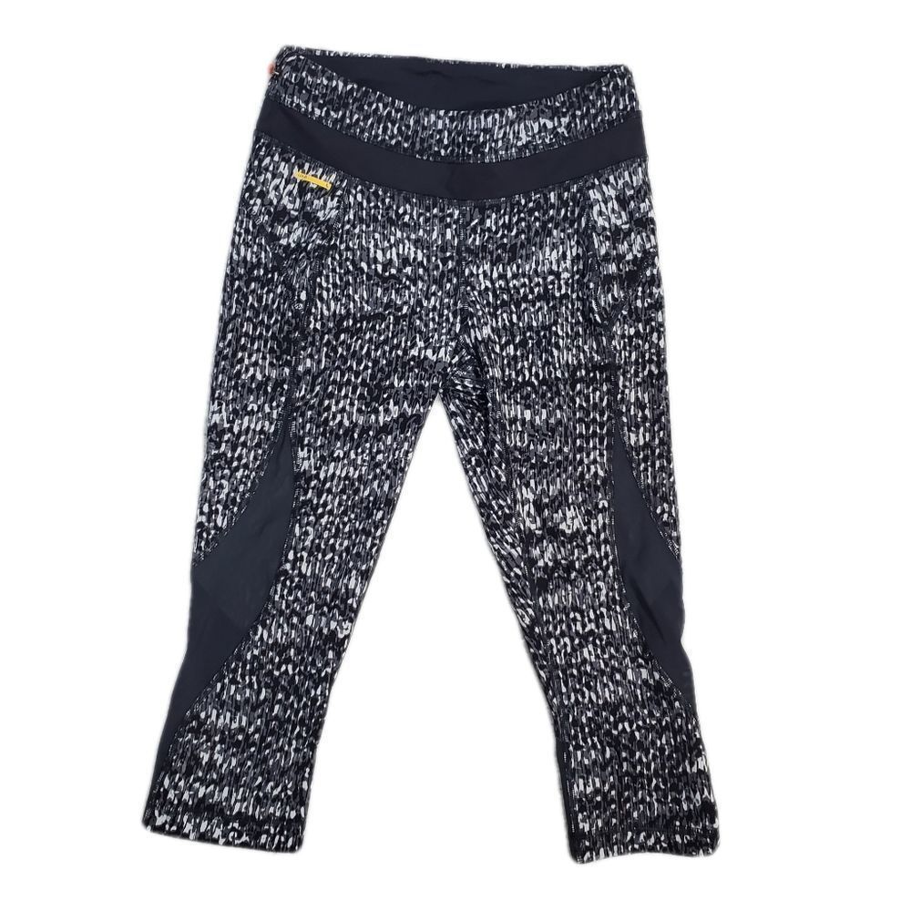5x$25 Lole  black print running Crop leggings  size small